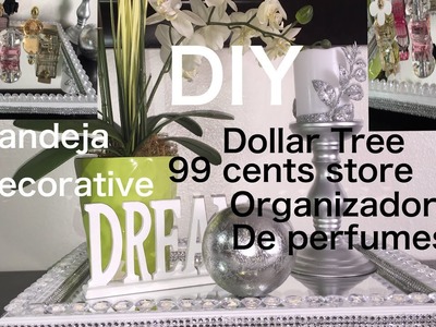 DIY bandeja decorativa organizador de perfumes Dollar tre 99 cents store
