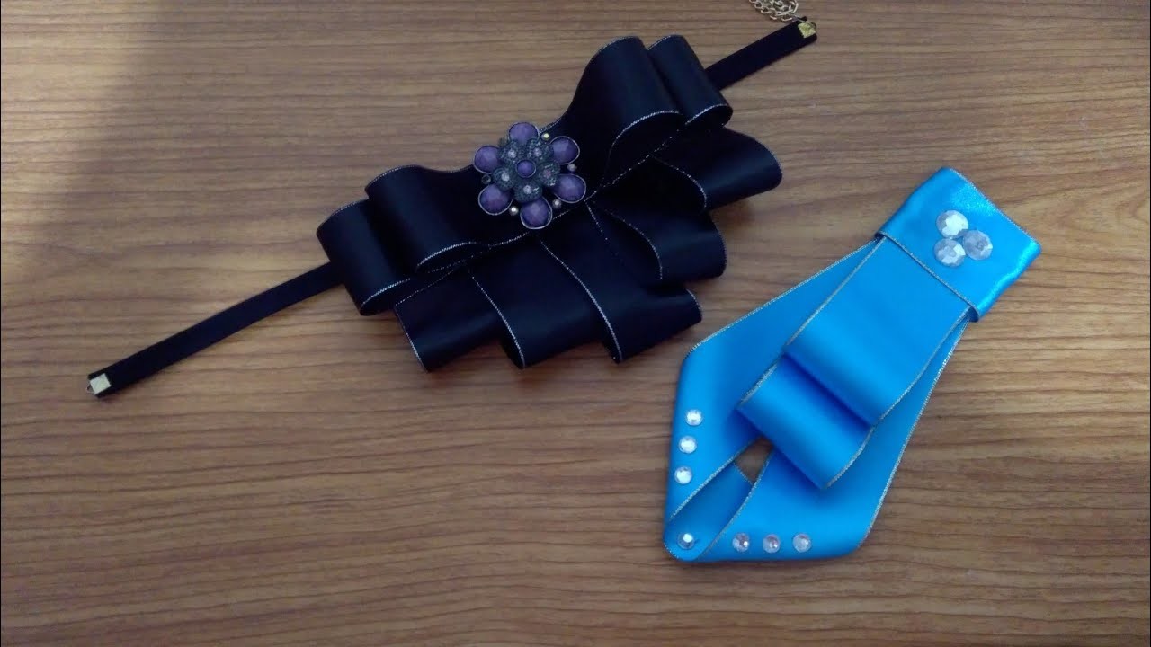 DIY Corbatín y gargantilla moño tipo  victorianos moño tipo gucci , bow brooch#diy