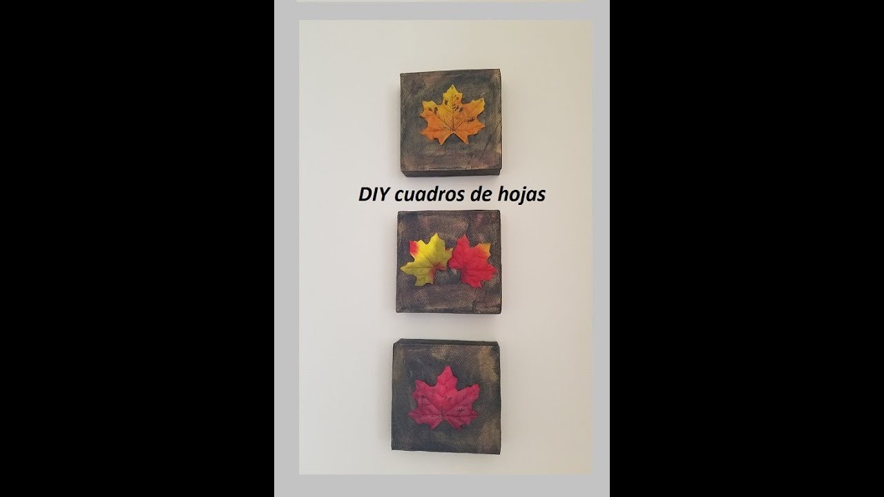 DIY cuadros de hojas con reciclaje