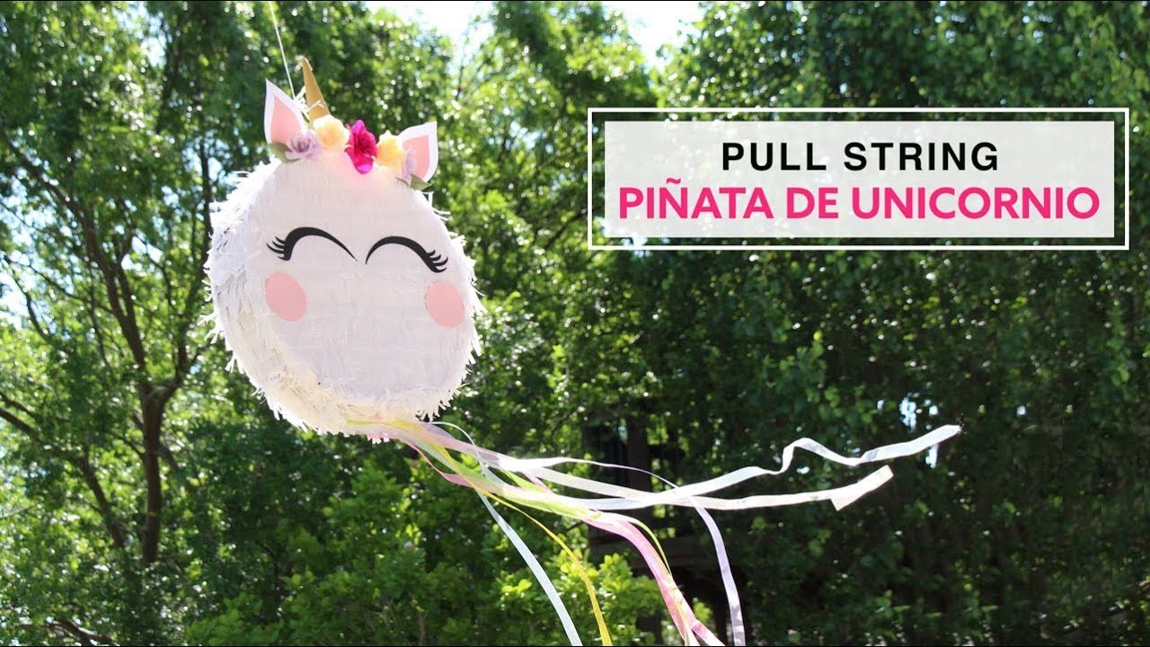 DIY Pull String Piñata de Unicornio Collab. Carte Fini