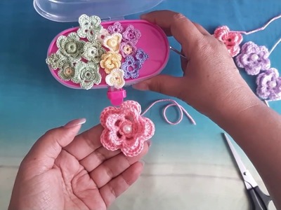 Flor en 3D tejido a ganchillo o crochet paso a paso - Flor con relieve a ganchillo