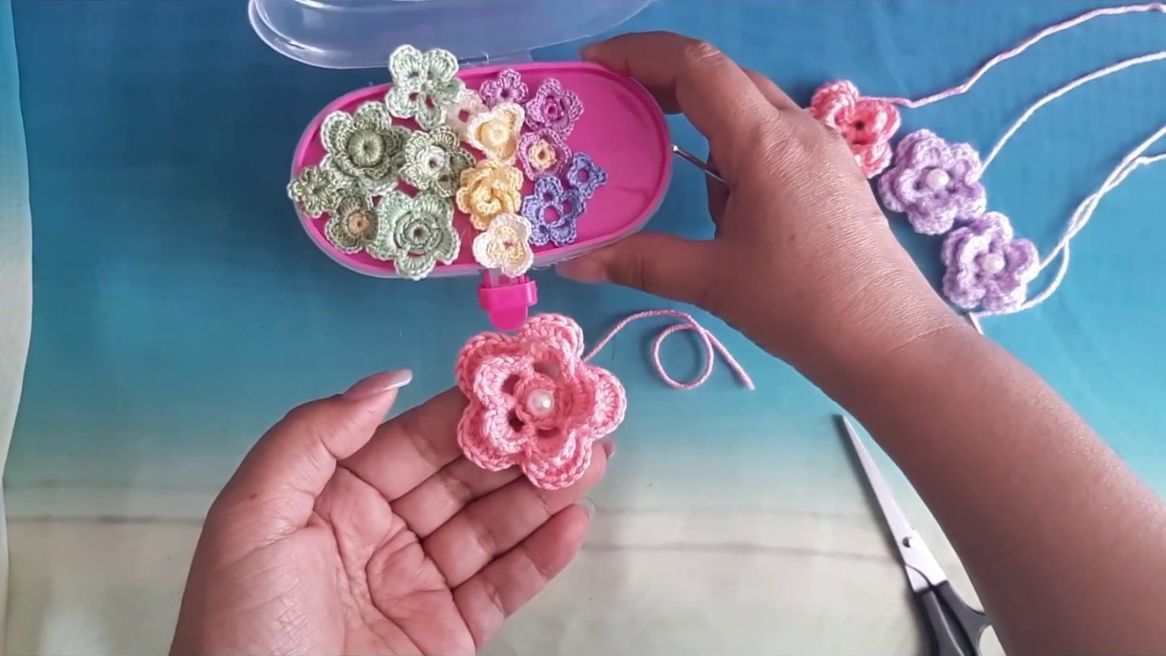 Flor en 3D tejido a ganchillo o crochet paso a paso - Flor con relieve a ganchillo