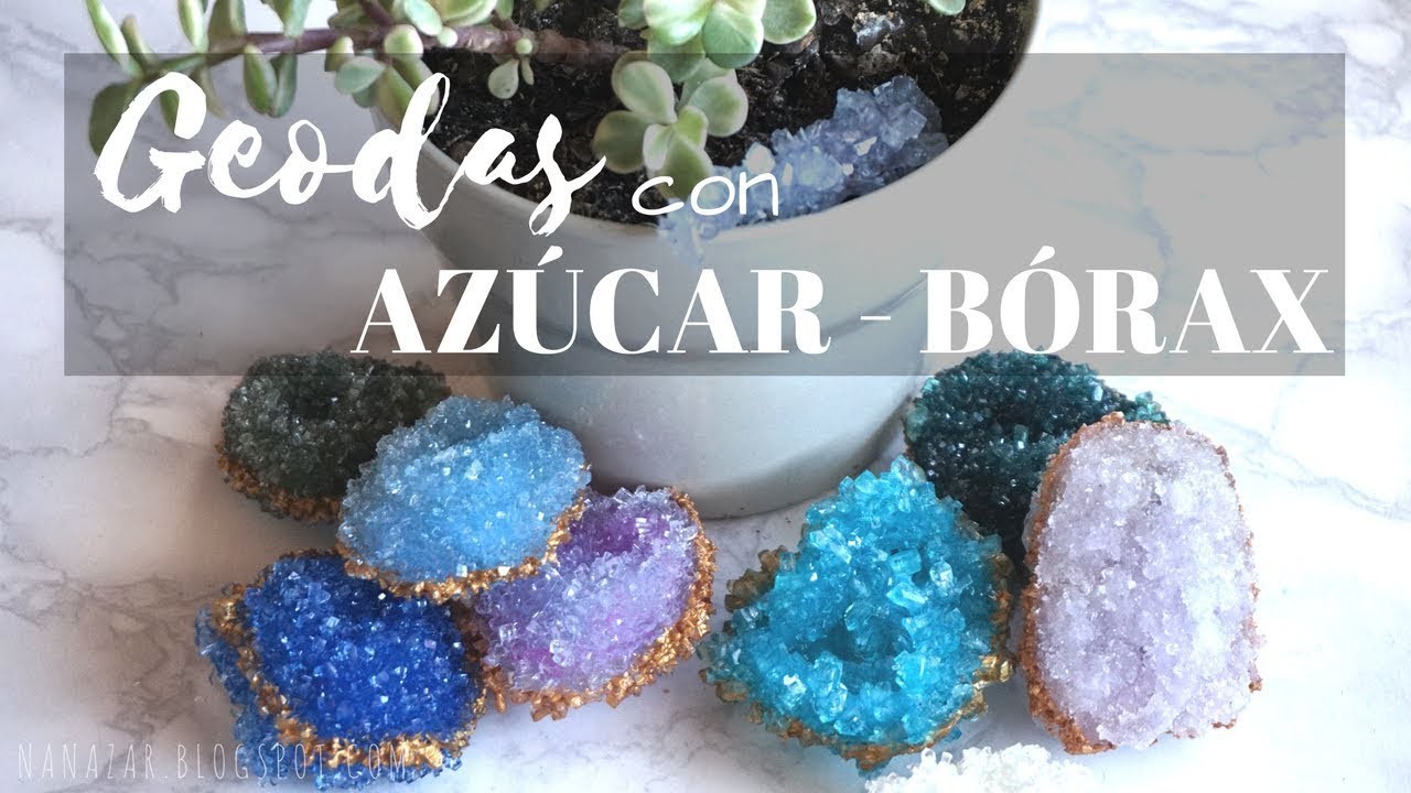 Geodas de azúcar y bórax (DIY geode borax crystals)