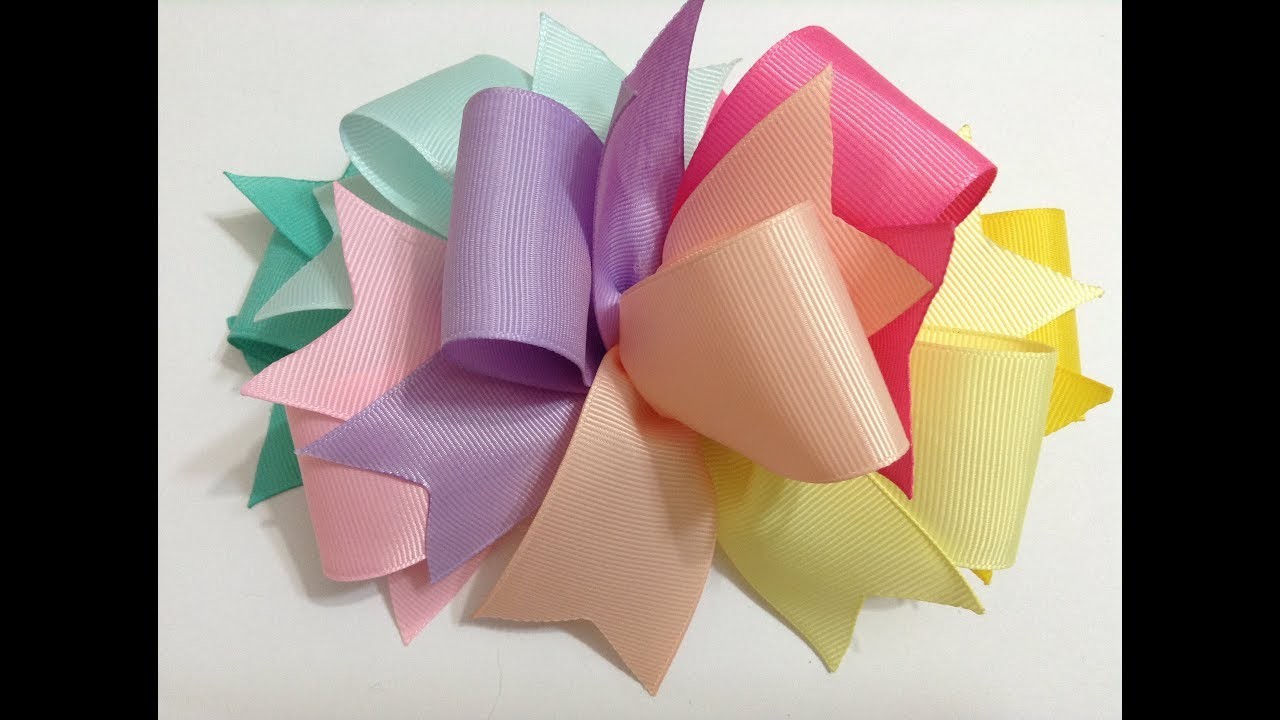 Lazo colorido de gajos VIDEO No.568 creaciones  rosa isela