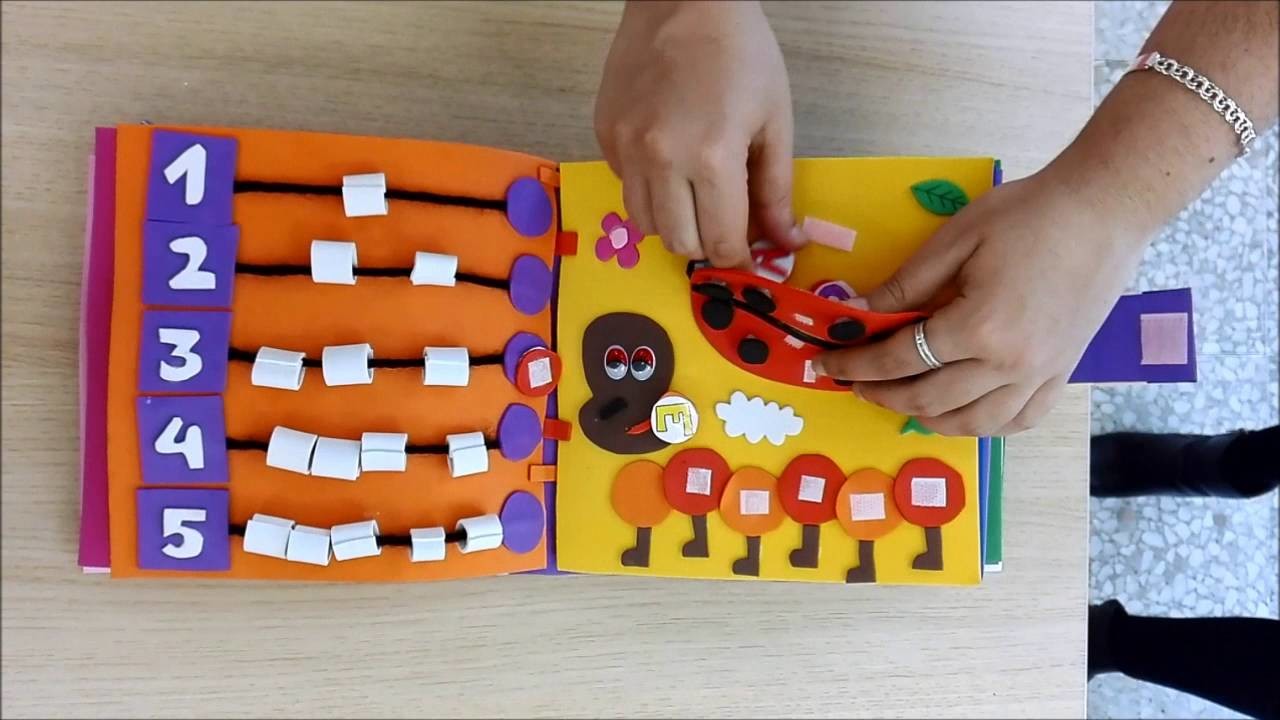 Libro sensorial didáctico infantil.