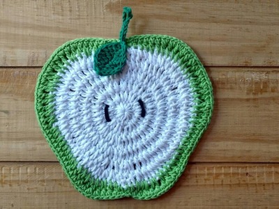 Manzana tejida a crochet -  Tutorial paso a paso