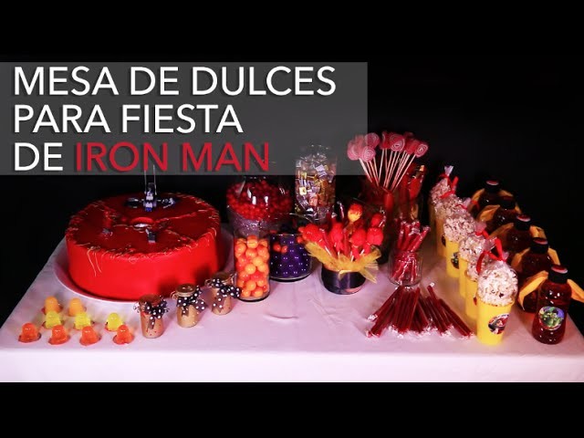 Mesa de dulces para fiesta de Iron Man de Lego de Los Avengers DIY Alejandra Coghlan