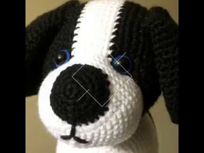 Perrito tejido a crochet con técnica amigurumi   https:.www.facebook.com.linilov1.