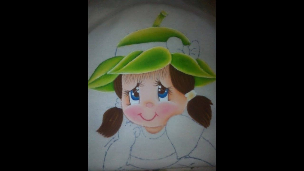 Pintura en tela niña fresa # 2 con cony