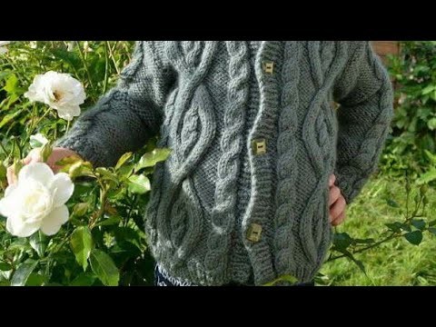 Suéter tejido de niño talla 8 dos agujas - tercera parte
