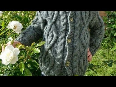 Suéter tejido de niño talla 8 dos agujas - cuarta parte
