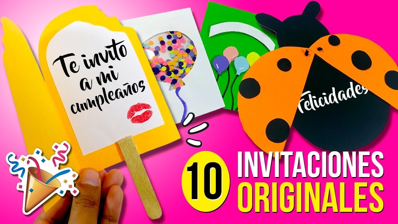 ???? 10 INVITACIONES Fáciles y Originales para hacer en 1 MINUTO!! ????