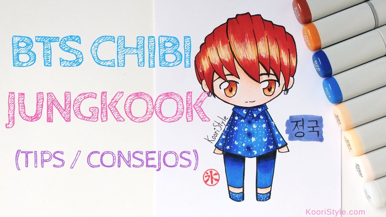 【BTS CHIBI】 Dibujando A JUNGKOOK + Consejos ♥! (ENG.ESP)