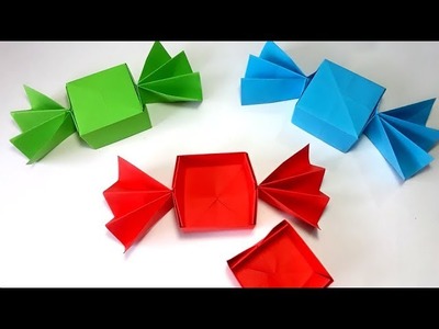 Como hacer una caja caramelo de papel  origami