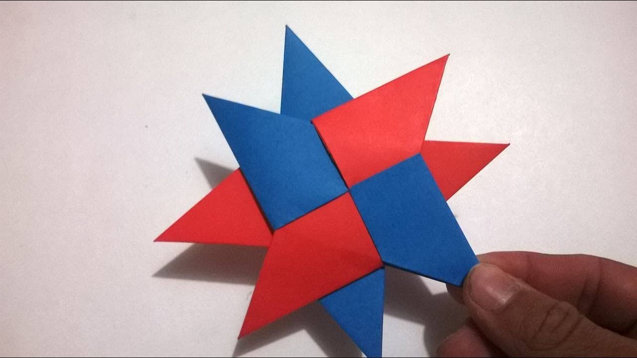 Como hacer una Estrella Ninja Doble de papel - origam Paper Double Ninja Star