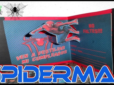 Como hacer una invitación de Spiderman hombre araña