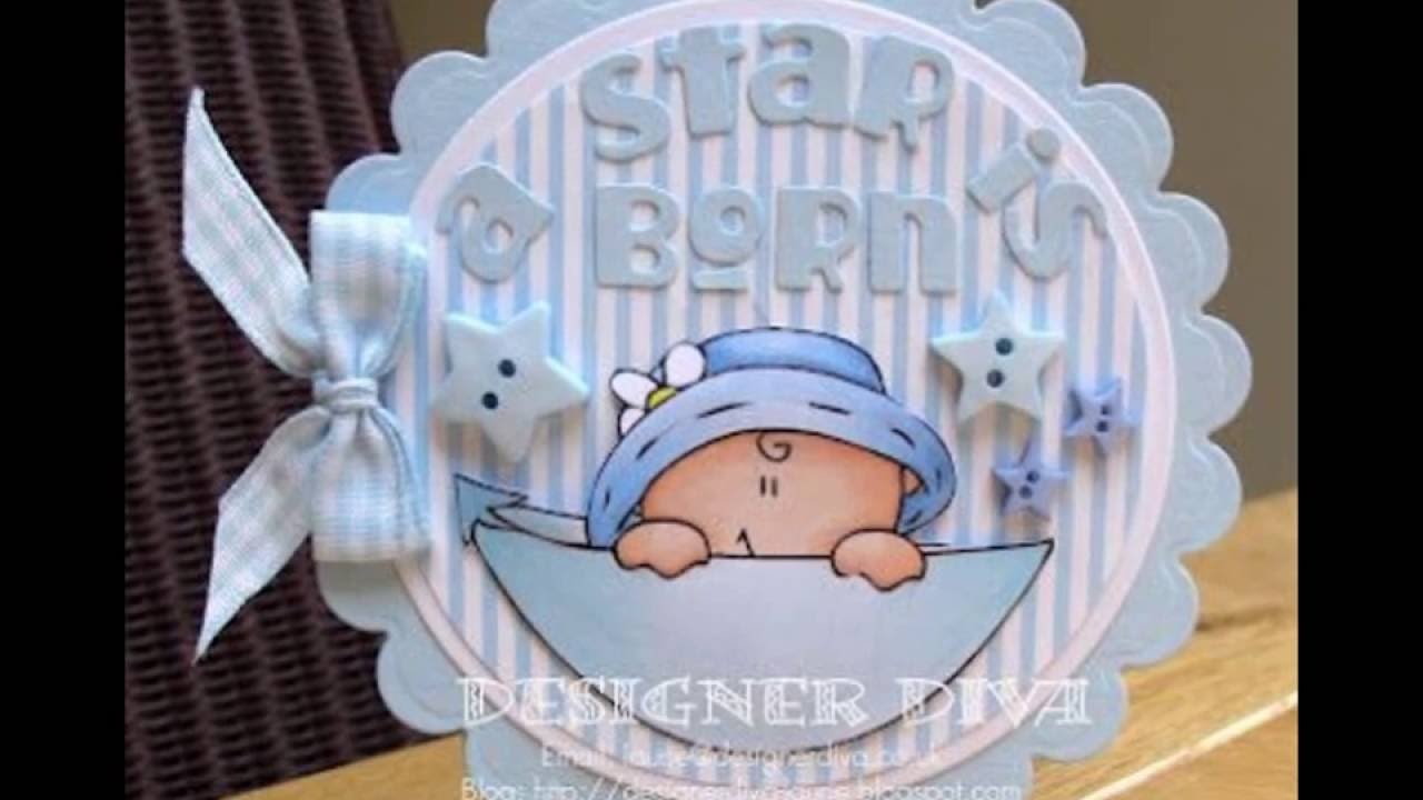 Creativas tarjetas para Baby shower hecha mano