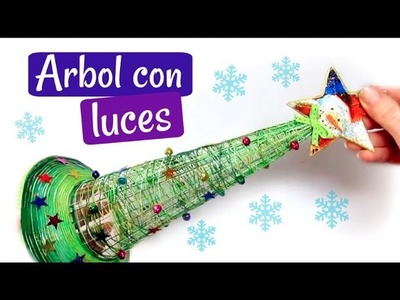 DIY ÁRBOL DE NAVIDAD CON LUCES FÁCIL Y ORIGINAL