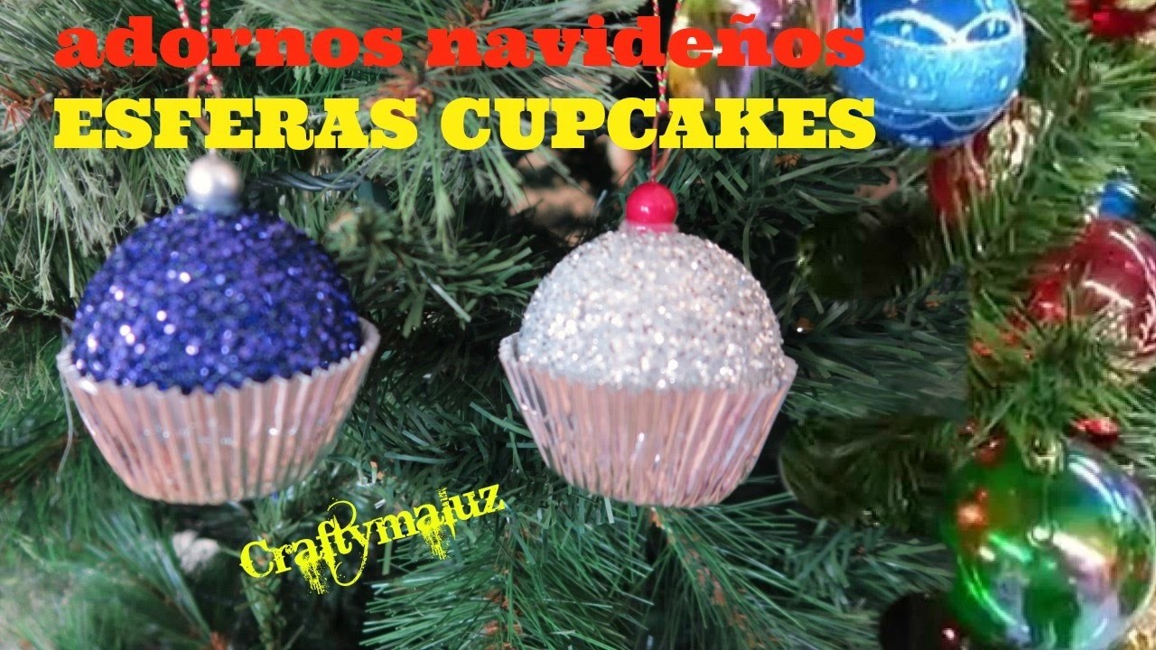 Esferas Cupcakes ESFERAS NAVIDEÑAS | adornos para navidad