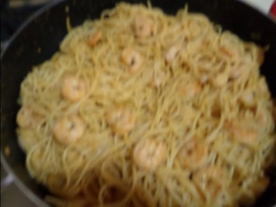 Espagueti con Camarones Chipotle