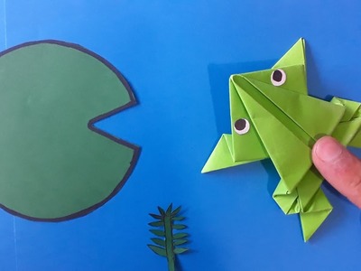Origami rana saltarina de papel - Rana de origami - Papiroflexia facil - Paper frog origami