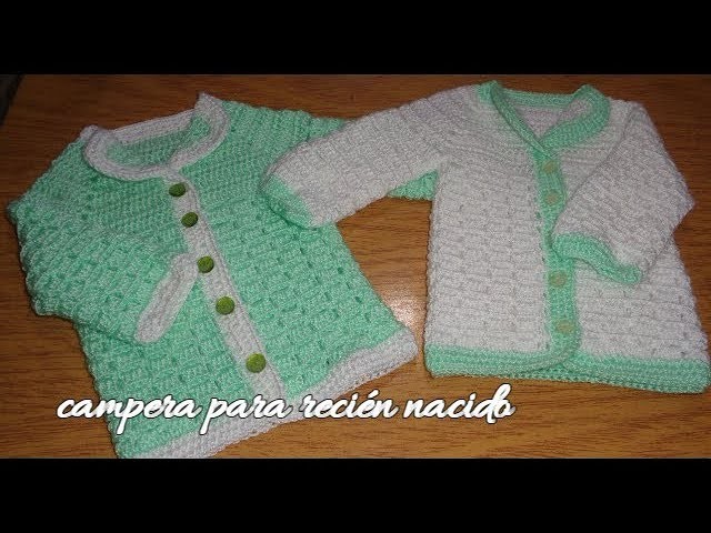 Ajuar para bebés al crochet (Campera,saco o chambrita para recién nacidos)
