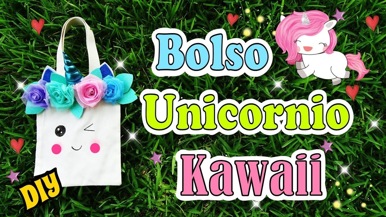 ♥ Bolso Kawaii de Unicornio para Fiestas DIY Souvenirs -  Mis Flores de Tela