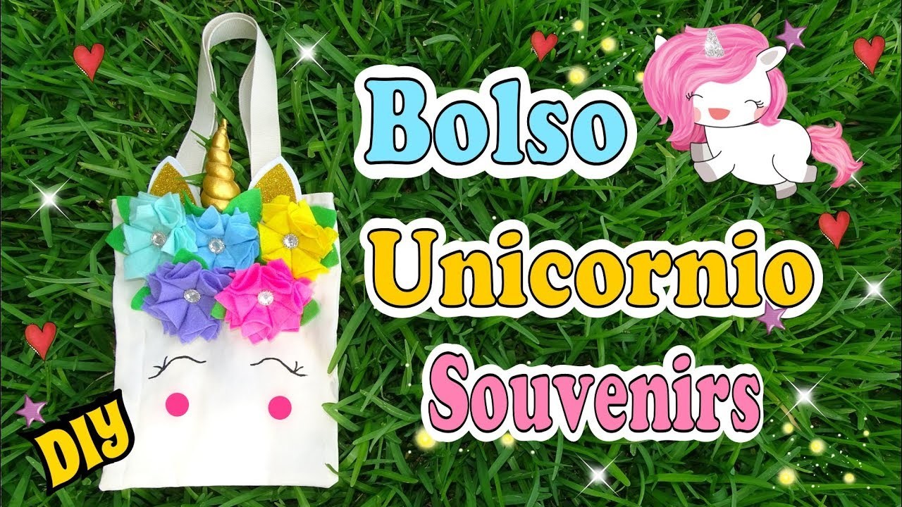 ♥ Bolso Sorpresa de Unicornio para Fiestas DIY ✿✿✿ Mis Flores de Tela