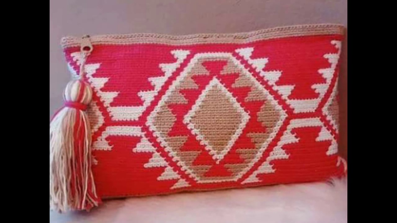 Bolsos carteras tejidas en Tecnica trapestry