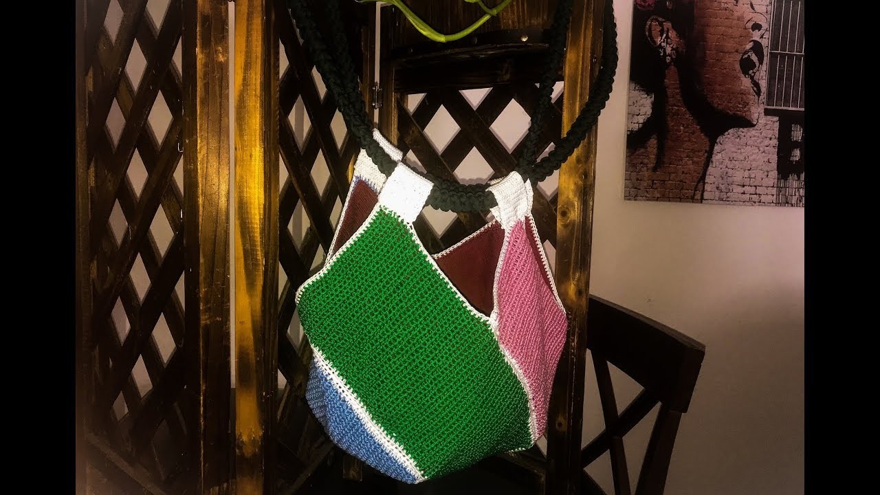 Como hacer bolso fácil a crochet.