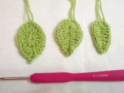 Como hacer Hojas a Crochet Versión (DIESTRO)