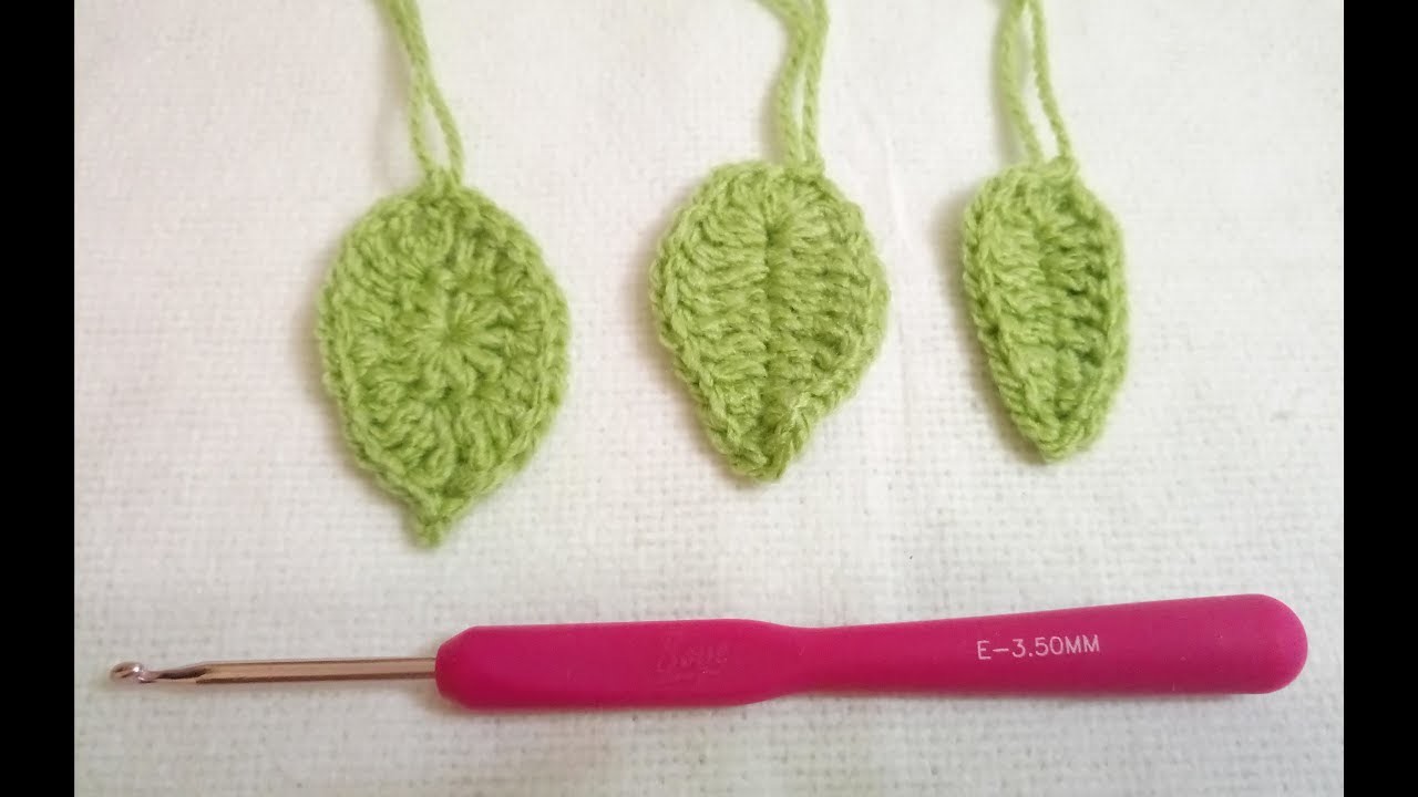 Como hacer Hojas a Crochet Versión (DIESTRO)