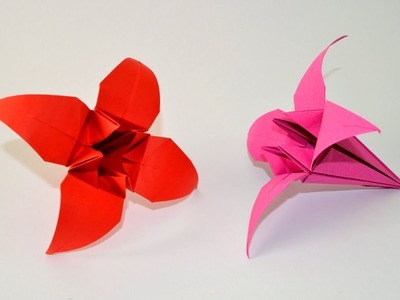 Como hacer un lirio de papel (flor de origami)