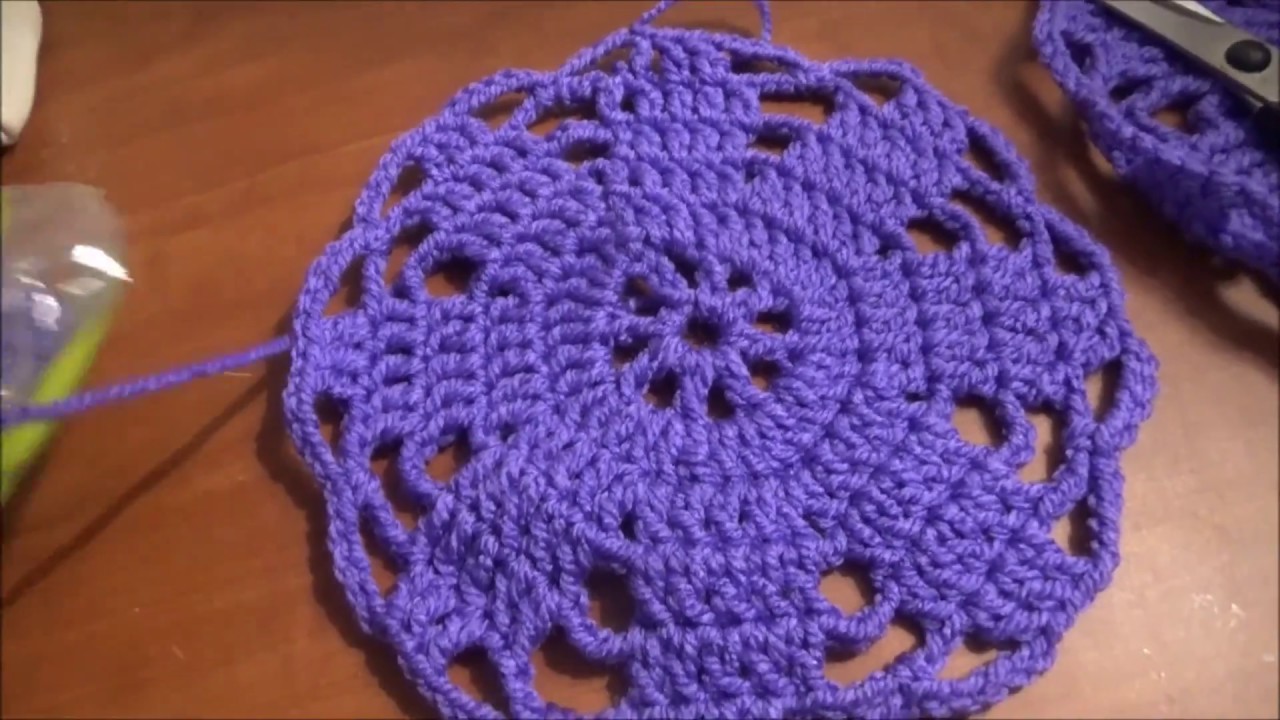 Como hacer una carpeta o mantelito redondo, en crochet muy fácil