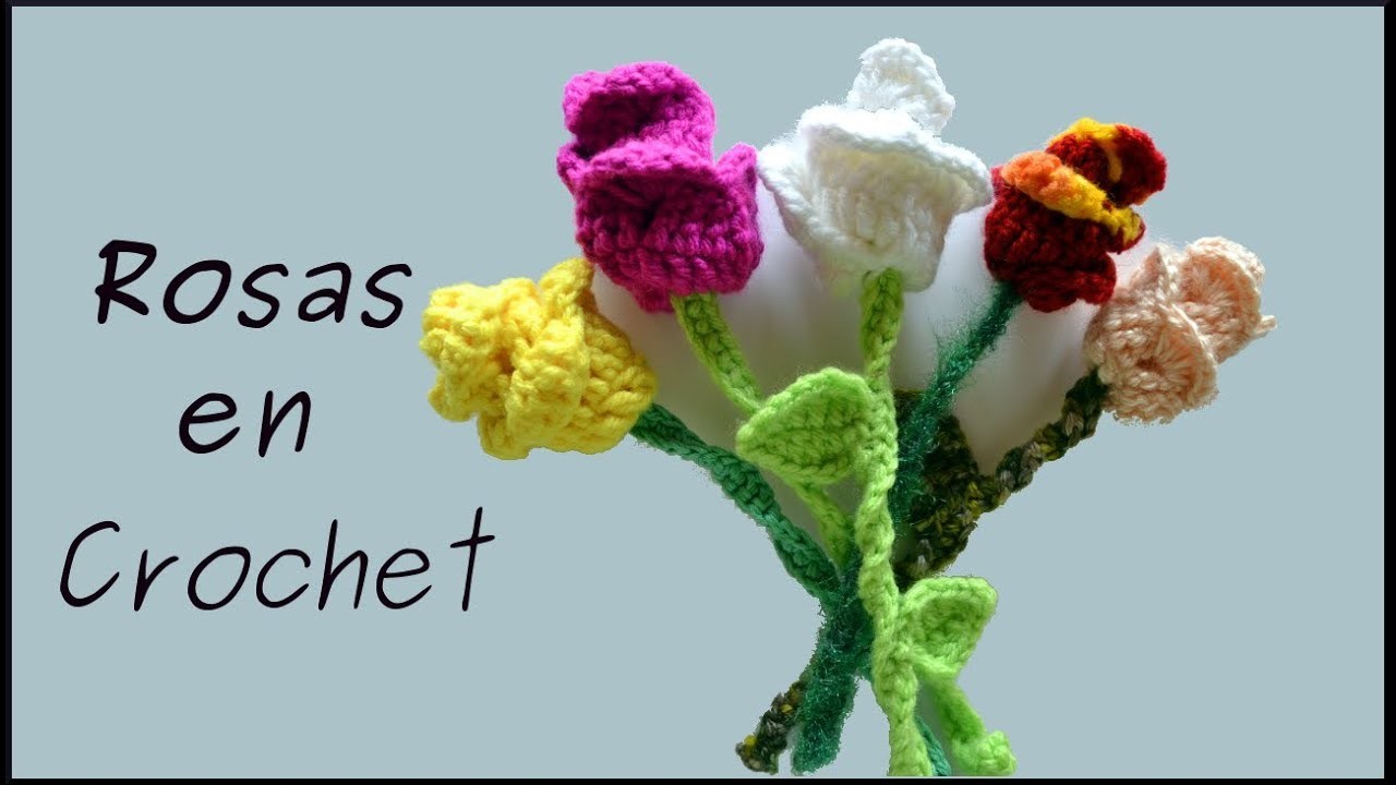 Como hacer una #flor o ROSA en tejido crochet o ganchillo (tutorial paso a paso). Moda a Crochet