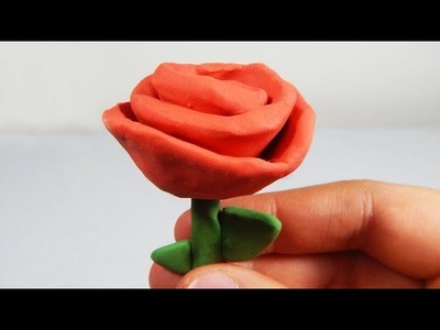 Cómo hacer una rosa de plastilina paso a paso fácil, explicado, arcilla polimérica