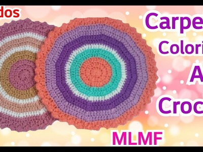 Crochet: Carpetas Coloridas Tejidas - Manualidades La Manita Felíz