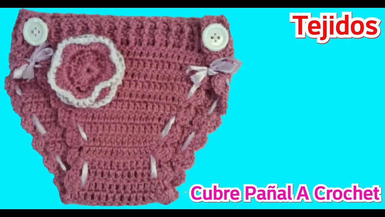 Crochet: Cubre Pañal Tejido A Ganchillo - Manualidades La Manita Felíz