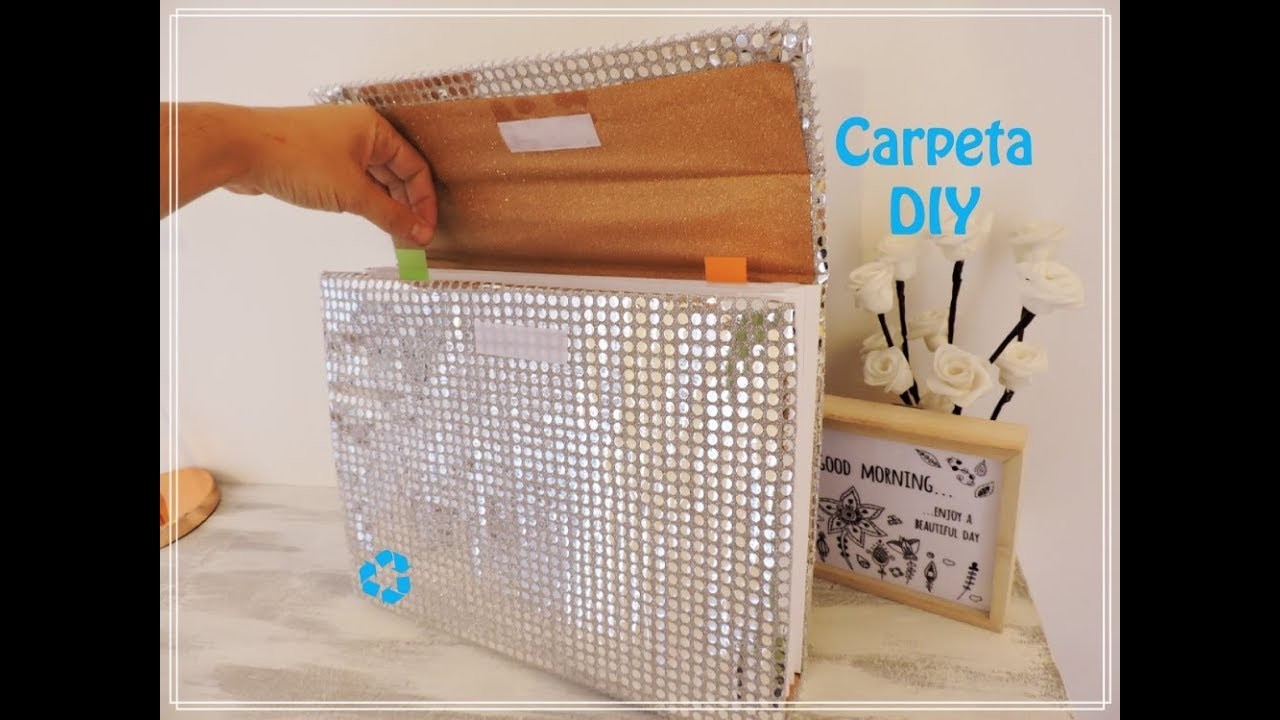 DIY Carpeta.Archivador Reciclada de Cartón. ♻️ Crafts