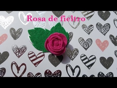 #DIY como hacer #rosa de #fieltro