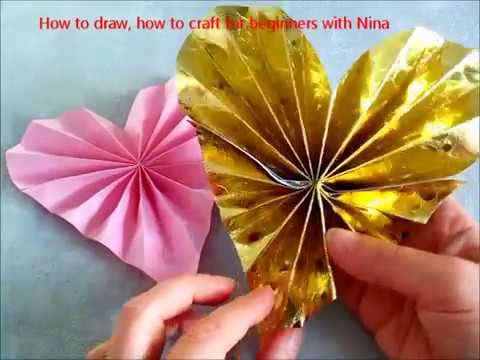 DIY. Como hacer un corazon de papel. Manualidades con niños para Regalar el Día de las Madres