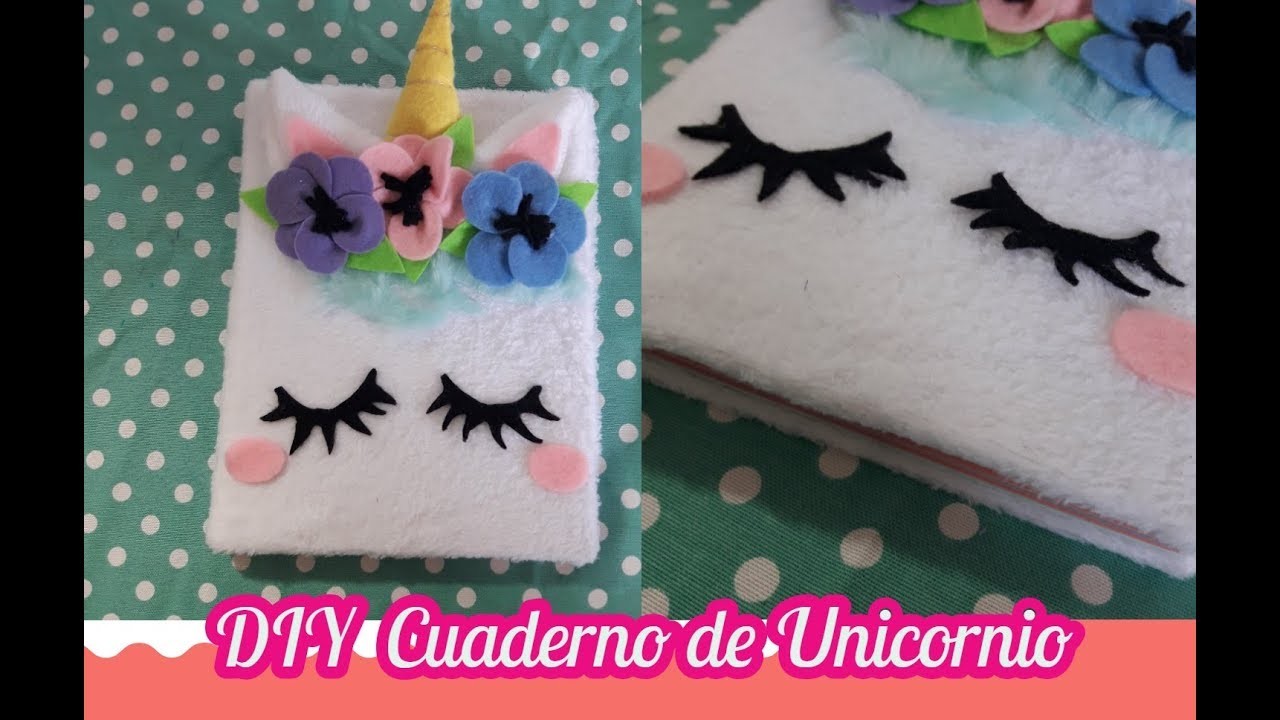 DIY cuaderno de unicornio peludo! ♡♡♡ Manualidades de Unicornios #1