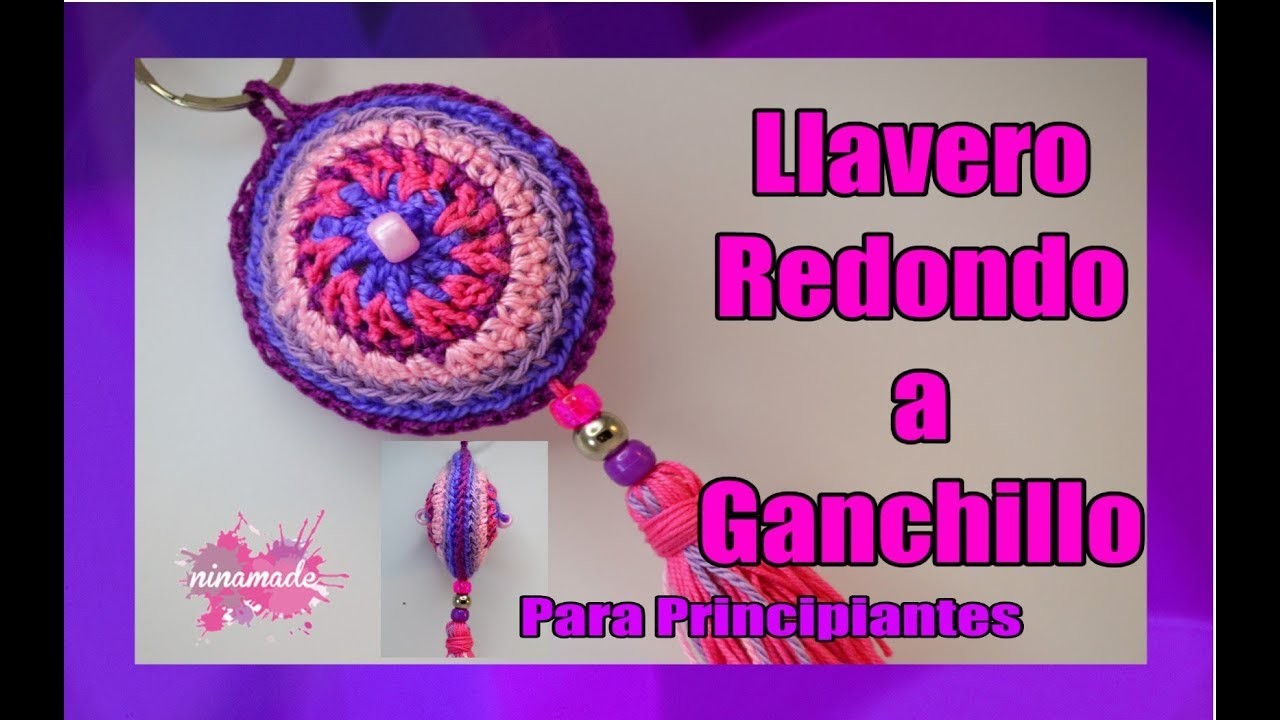 DIY. Llavero Redondo a Ganchillo. Round to Crochet Key Chains