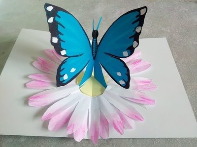 DIY Tutorial para hacer tarjeta pop-up de mariposa  para el Día de la Madre