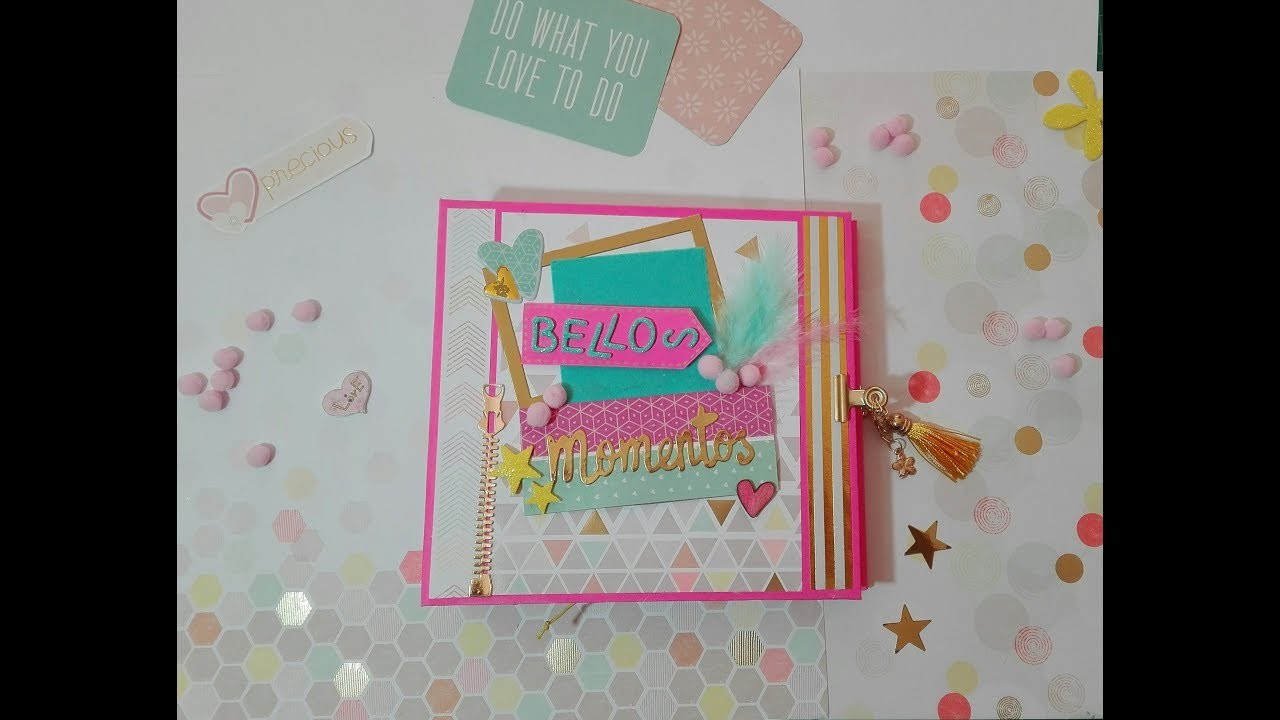 ENCUADERNACIÓN ESPINA SENCILLA  golden album scrapbooking easy bindingTUTORIAL  ÁLBUM  parte 1ª