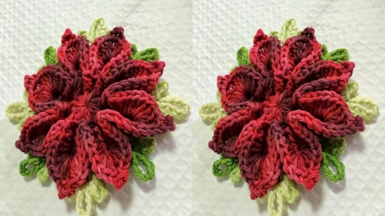 Flor en Crochet o Ganchillo