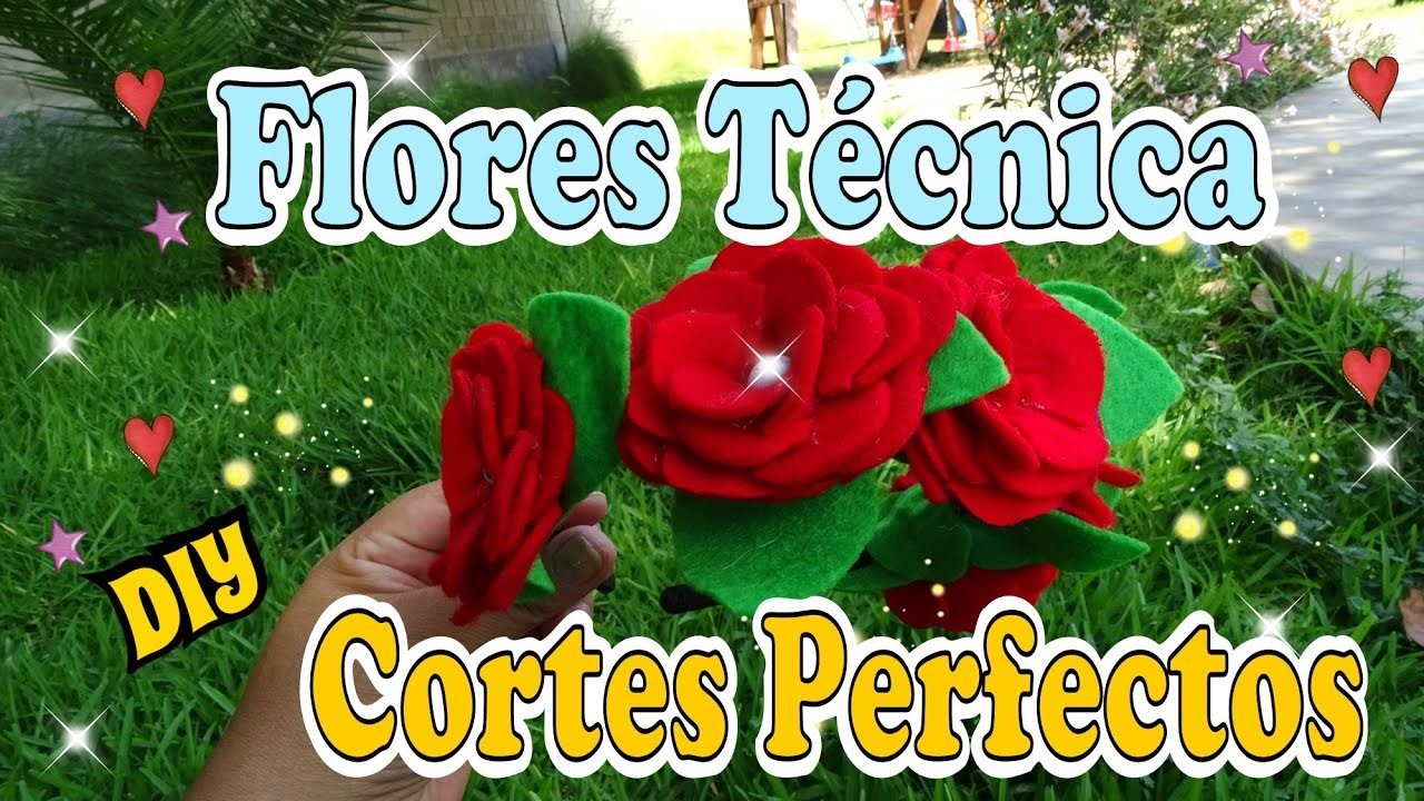 Flores con la Tecnica de cortes perfectos DIY Tutorial - Mis Flores de Tela