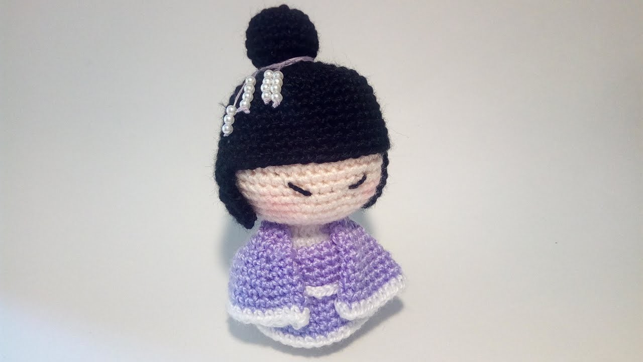 Geisha Amigurumi - Kokeshi Amigurumi Crochet  Uncinetto Tutorial