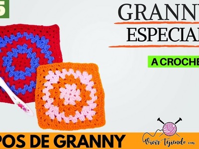 Granny Especial a Crochet | Tipos de Granny - Granny 5 | Curso de tejidos