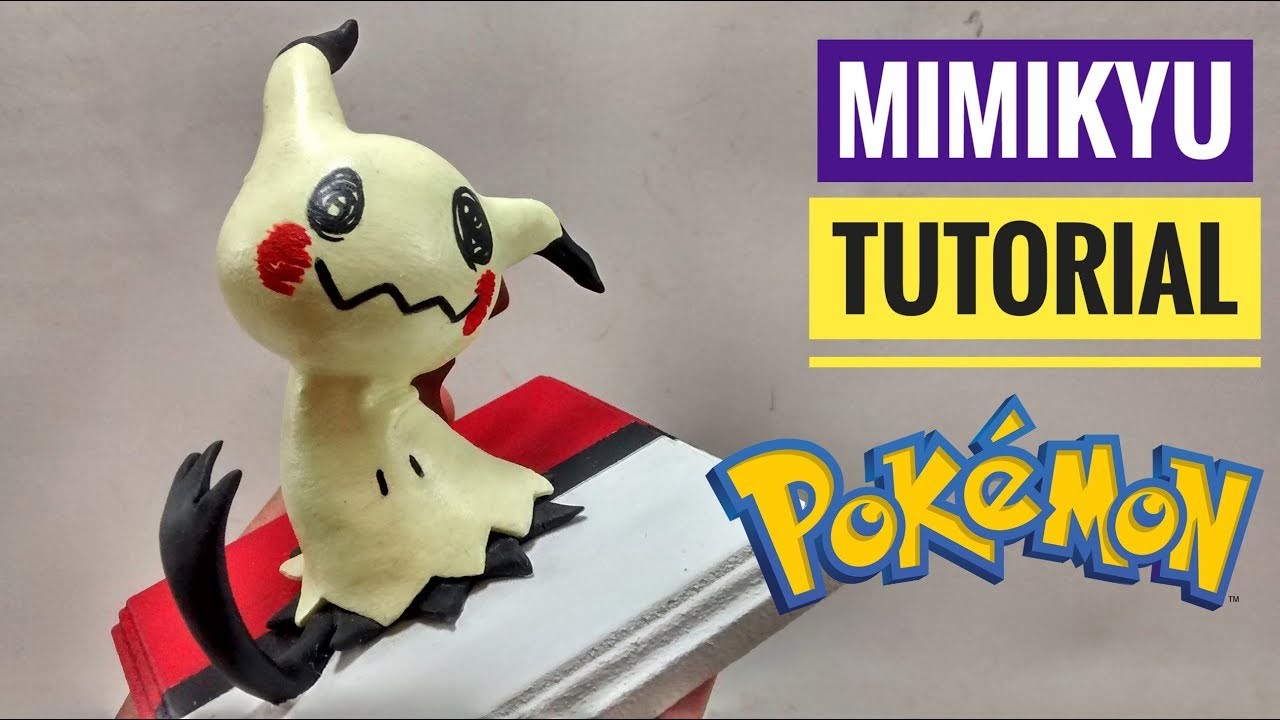 How to make Mimikyu Polymer clay Tutorial. Como hacer a Mimikyu  Pokémon en Porcelana Fría